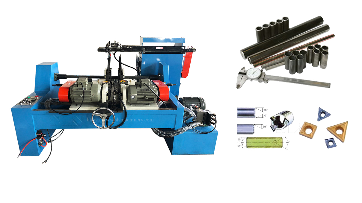 Maszyna do fazowania końcówek rur metalowych do podwójnych głowic rurowych